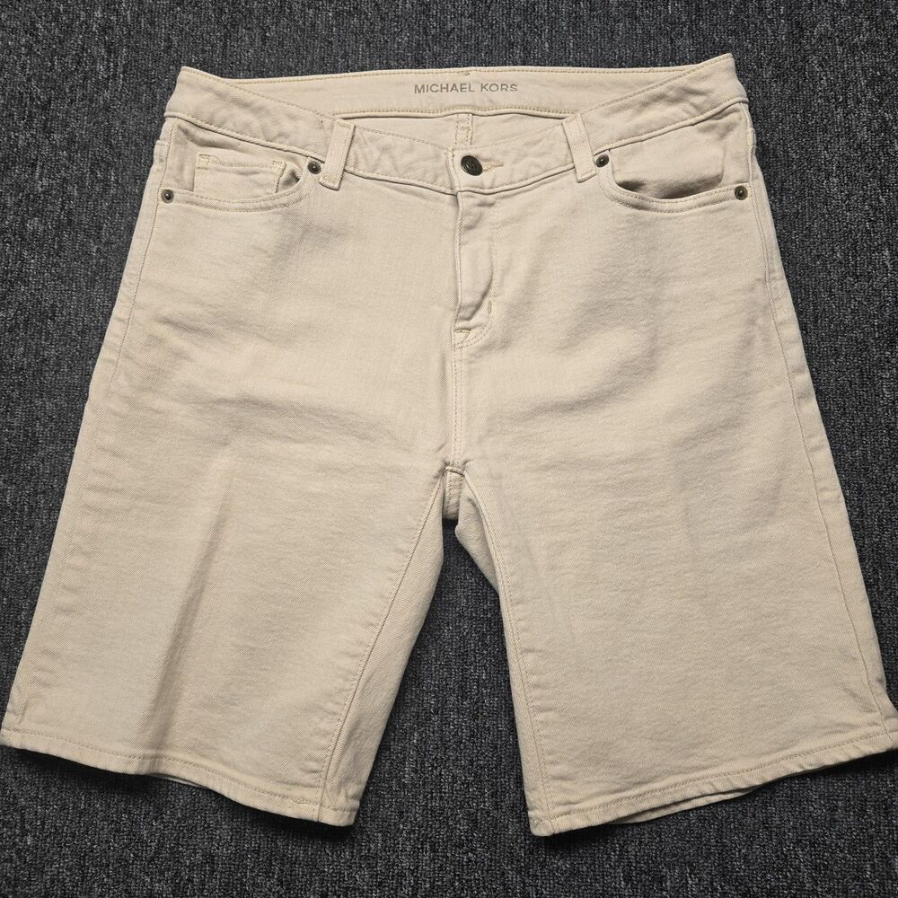 Michael Kors Shorts Women’s 6 Tan Cotton Stretch Denim Classic 5‑Pocket Casual